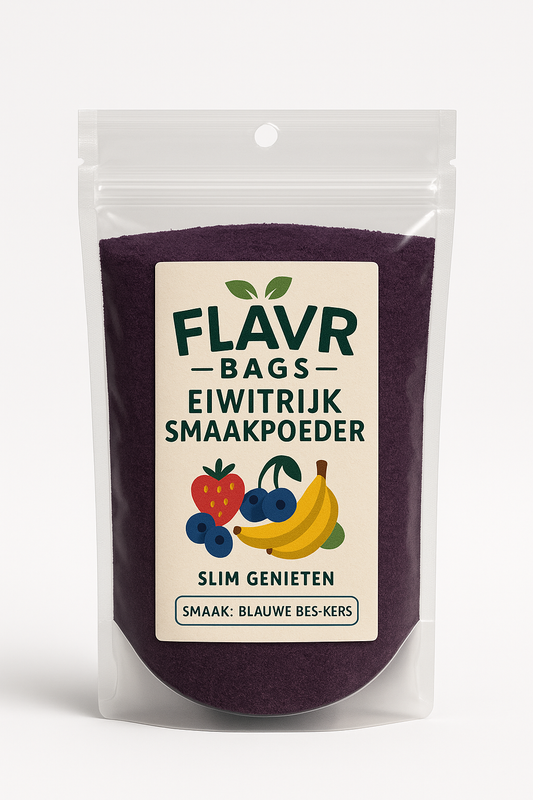 Eiwitrijk smaakpoeder blauwe bes-kers