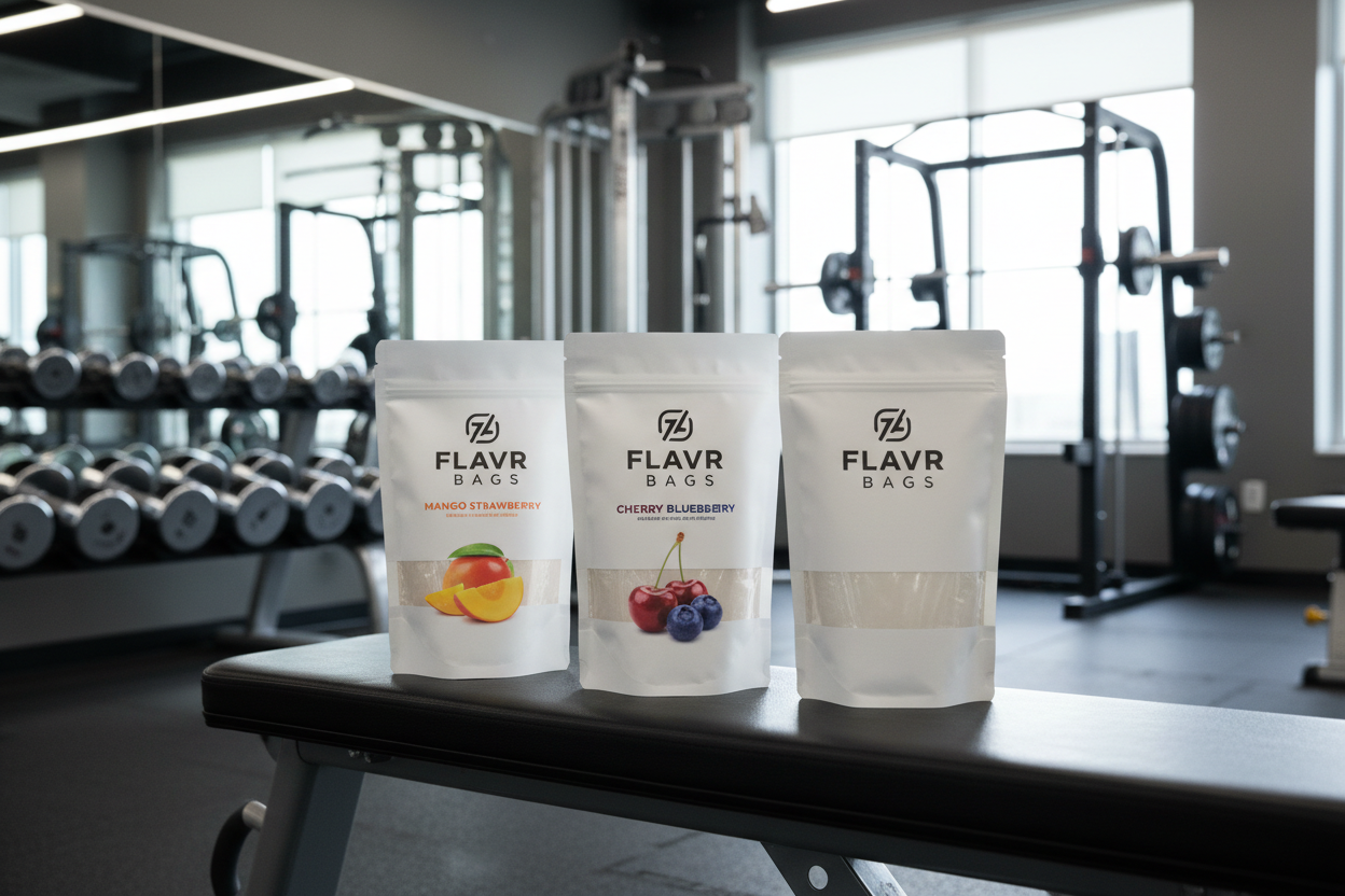 maak er witte zakken van met de smaak mango aardbei en kers bosbessen